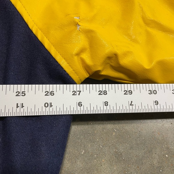 Vintage Steve & Barry’s Bomber Leather Jacket Navy Football College Men’s Sz XL - Picture 5 of 6